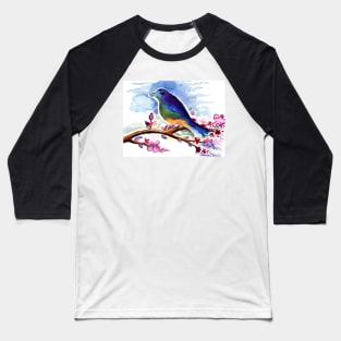 Bird and flowers Baseball T-Shirt